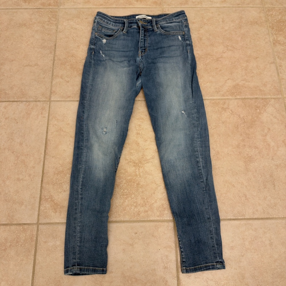 Flying Monkey Medium Blue Distressed Skinny Jeans